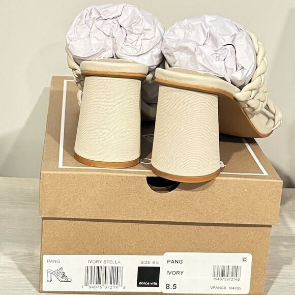 - Dolce Vita Pang Stella Pang SlipOn Braided Strappy High Heel Sandals 8.5shoes - Picture 13 of 16